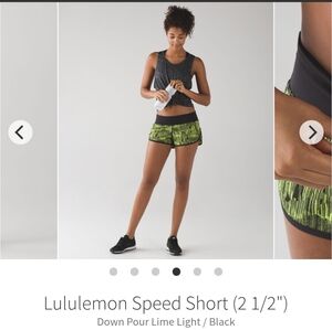 Lululemon Speed Shorts. 2.5" inseam